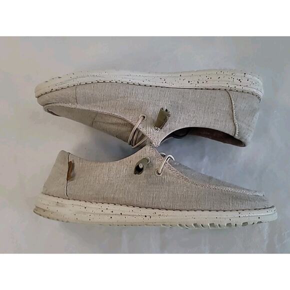 Hey Dude Wendy Chambray White Nut Size 10 Slip-On Shoes GUC - Picture 5 of 10